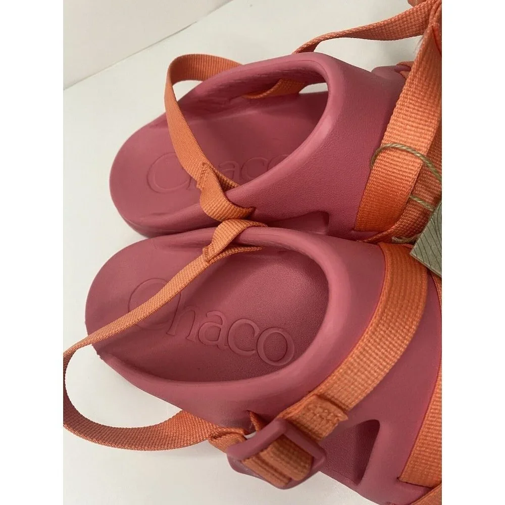 Chaco Kids Chillos Sport Beach Sandals‎ Rose Pink Orange 5